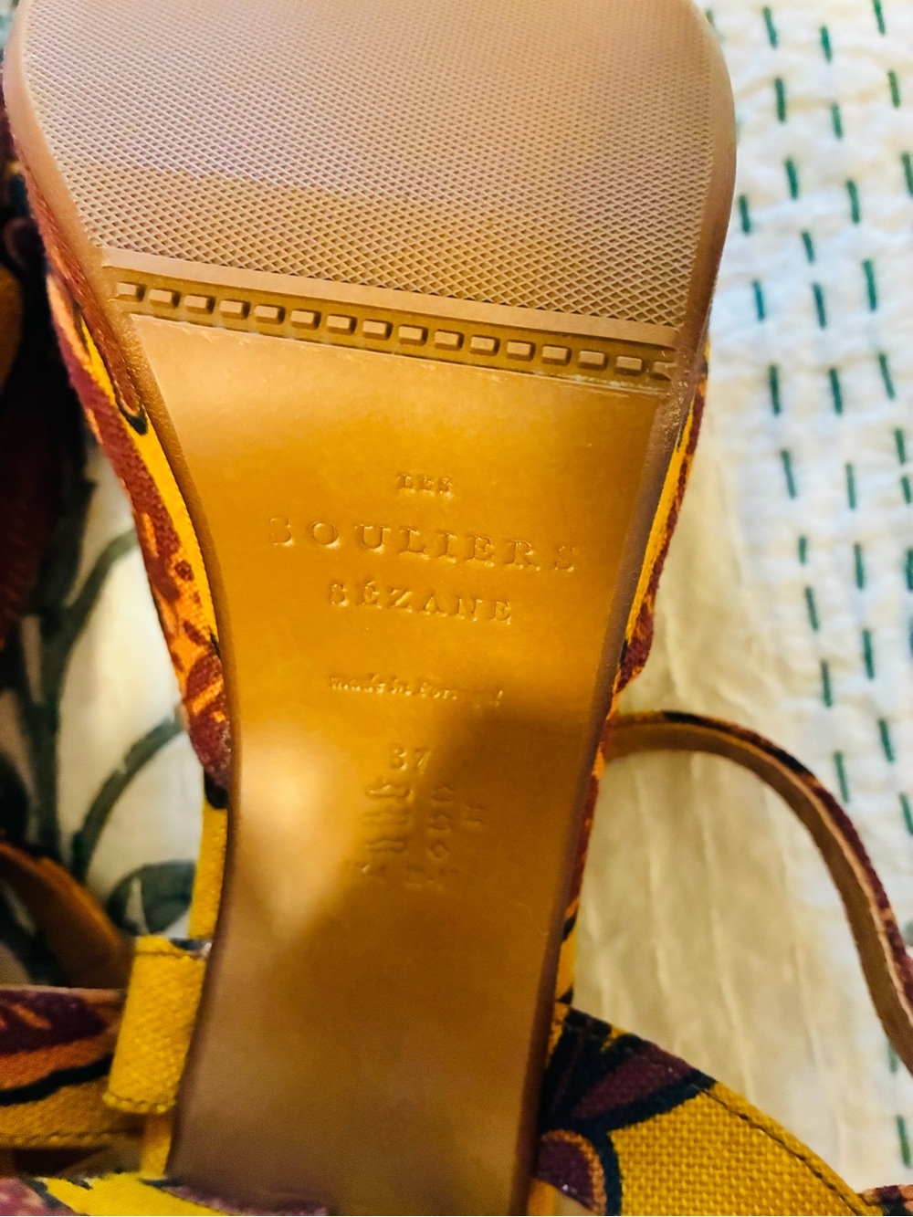 Sezane High Ginnie Sandals in Ochre Multicolor - Picture 10 of 10